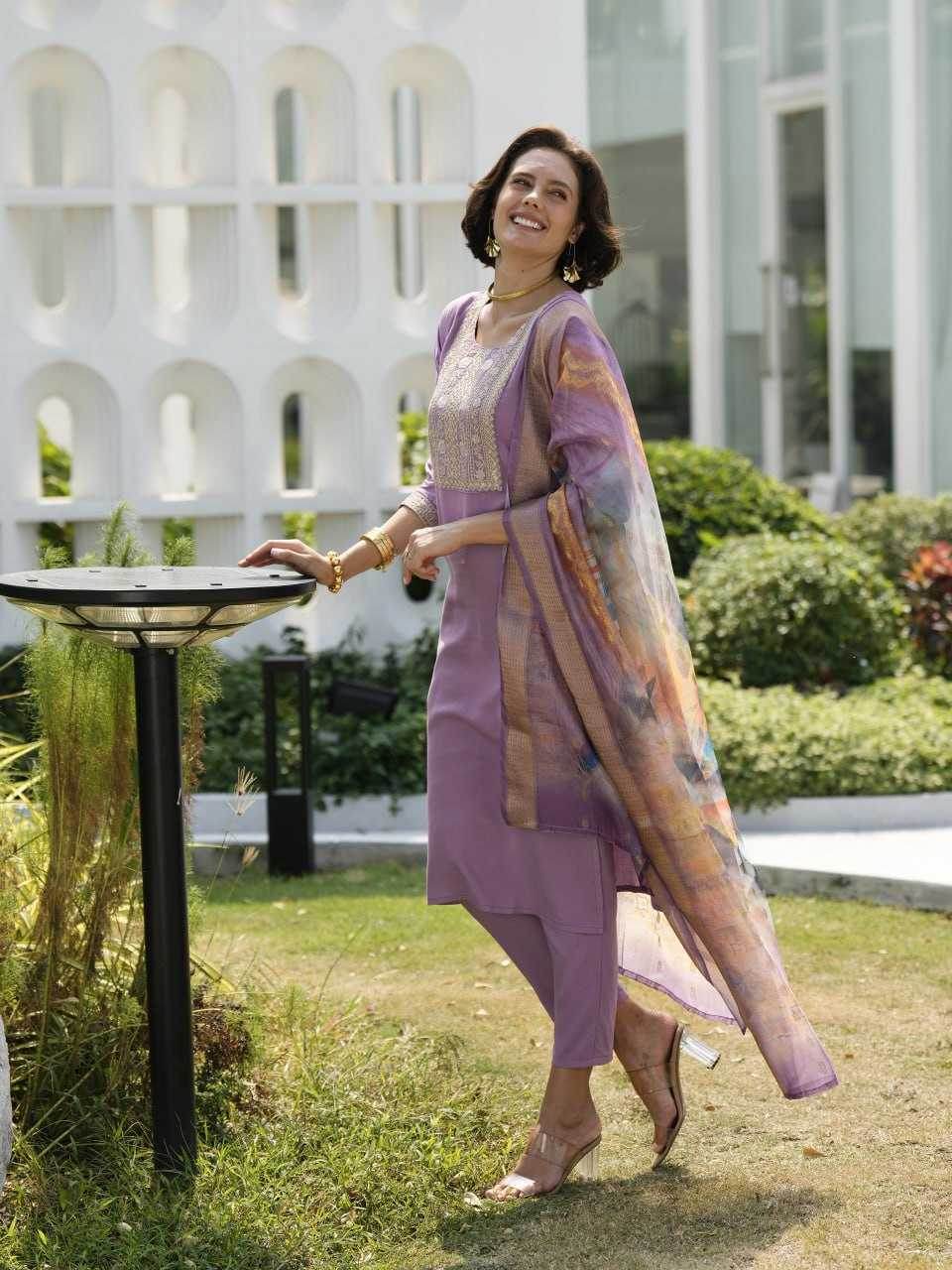 Viscose Rayon Embroidered Kurtis - MYLUXURY LANE ENTERPRISE
